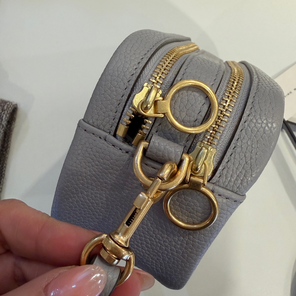 Tory Burch Perry Bombe Mini Bag Embossed Logo Crossbody Bay Gary Color - Picture 6 of 10